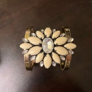 Juicy Couture Elegant Cream and Gold Floral Bracelet